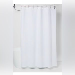 72 x 72 white waffle weave shower curtain. Never used